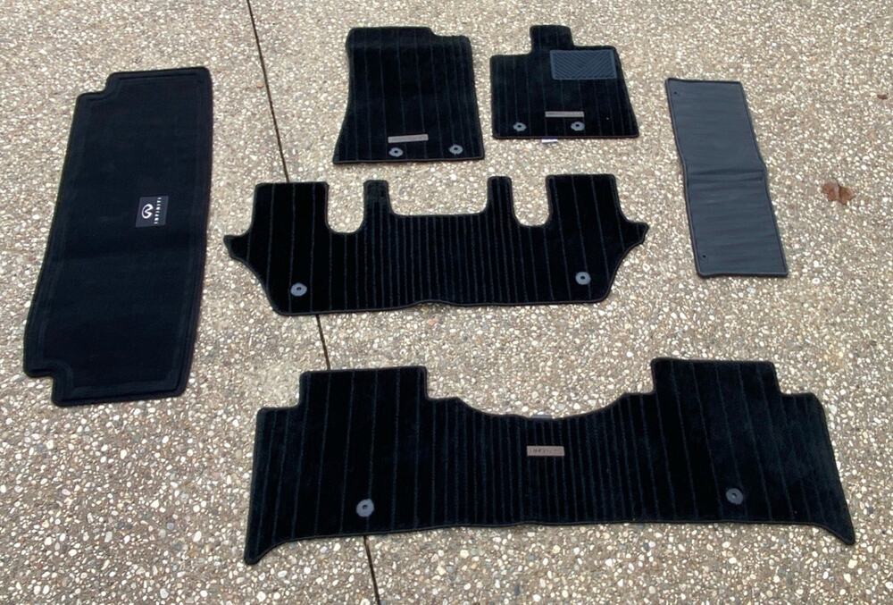 25 INFINITI QX80 FLOOR MAT SET BLACK 6 Piece